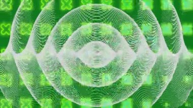 Animation of high score text over shapes. Social media and digital interface concept digitally generated video.