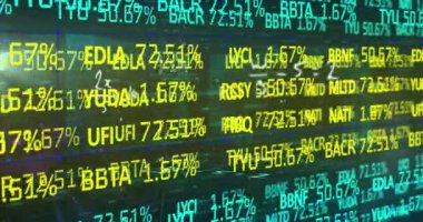 Veri işleme üzerinden bağlantı ağının animasyonu. küresel iş ve dijital arayüz kavramı dijital olarak oluşturulmuş video.