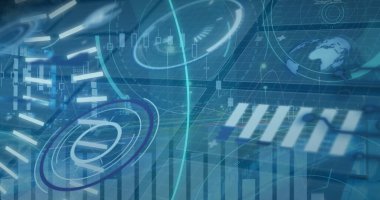 Şehir trafiğine karşı veri işleme ile dijital arayüz üzerinden 5G metin resmi. Küresel ağ ve bilgisayar arayüzü teknolojisi kavramı