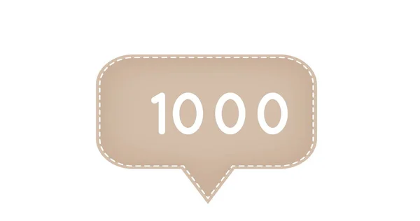 Εικόνα 1000 Ειδοποιήσεων Λευκό Φόντο Μέσα Κοινωνικής Δικτύωσης Επικοινωνία Συνδέσεις — Φωτογραφία Αρχείου