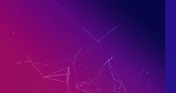 紫色の背景に接続のネットワークの構成 グローバル接続 コンピューティング デジタルインターフェイスの概念デジタル生成された画像 — ストック写真