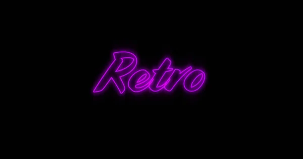 Obraz Neonowego Retro Czarnym Tle Impreza Dyskoteka Komunikacja Vintage Neon — Zdjęcie stockowe