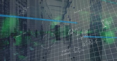 Sunucu odasında veri işleme resmi. küresel iş ve dijital arayüz kavramı dijital olarak oluşturulmuş görüntü.