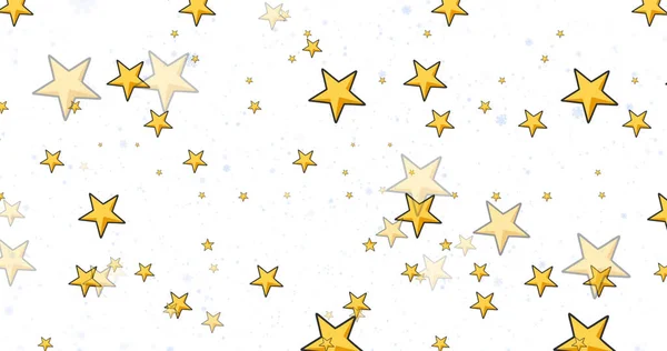 Beyaz Arkaplanda Kayan Yıldız Görüntüsü Noel Kutlama Dijital Arayüz Kavramı — Stok fotoğraf