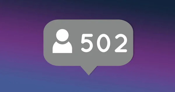 Зображення 502 Користувачів Фіолетовому Фоні Соціальні Медіа Комунікація Язки Глобальна — стокове фото