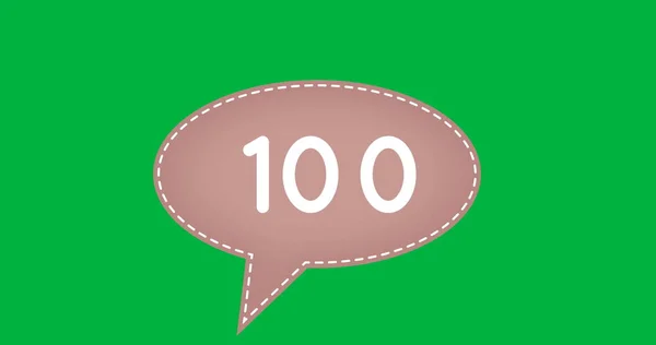 Bild Von 100 Nachrichten Auf Grünem Hintergrund Soziale Medien Kommunikation — Stockfoto