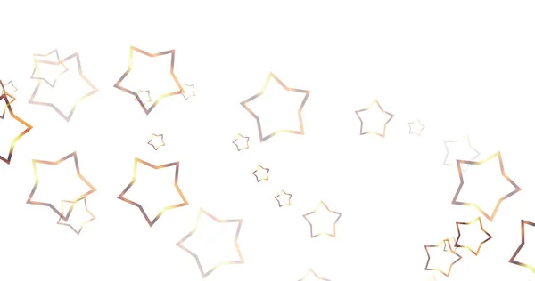 Fehér Háttér Fölött Hulló Csillagok Képe Karácsonyi Ünnepi Digitális Interfész — Stock Fotó