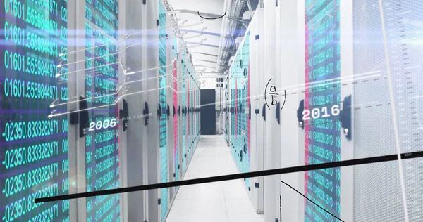 Image Data Processing Server Room Global Business Digital Interface Concept — Stock Photo, Image