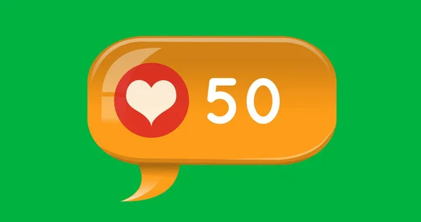 Image Likes Green Background Social Media Communication Connections Global Network — Stock Photo, Image