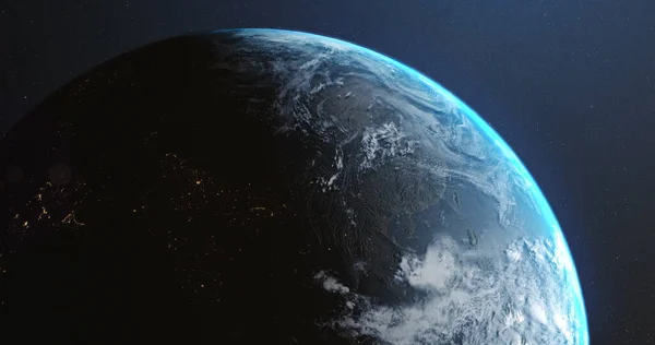 宇宙から見える地球の衛星写真の画像 天文学 地球の概念 — ストック写真