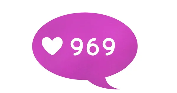 Εικόνα Του 969 Αρέσει Λευκό Φόντο Μέσα Κοινωνικής Δικτύωσης Επικοινωνία — Φωτογραφία Αρχείου
