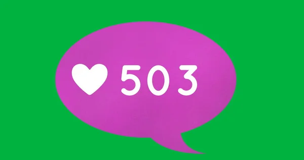 503个喜欢绿色背景的图片 社交媒体 全球网络连接和技术概念 — 图库照片