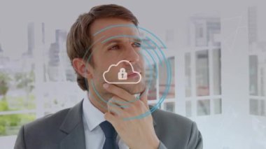 Bir işadamı ofisinde durmuş düşünüyor.. 