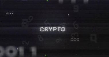 Bu video, gri bir arkaplan üzerinde yüzen çoklu değişen sayıların ve alfabelerin dijital animasyonudur. Animasyon şifreli metin, veri işleme ve bilgisayar devre kartı üzerindeki paraziti temsil ediyor.