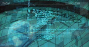 Zaman içinde finansal veri işleme animasyonu. Küresel iş ve veri işleme kavramı dijital olarak oluşturulmuş video.