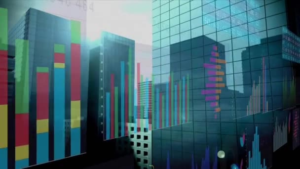 Animace Zobrazuje Čtverce Obrazovkách Které Představují Zpracovávaná Data Kopírovací Prostor — Stock video