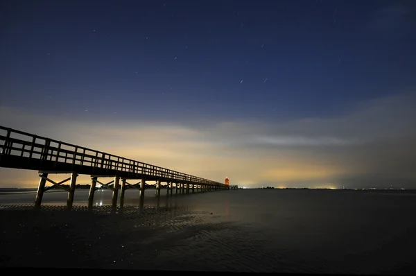 Pier at night — Stock Photo, Image