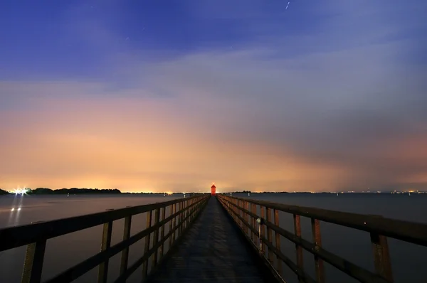 Dock at night — Stock Photo, Image