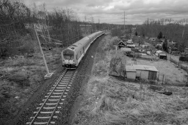 Litvinov Czechia February 2022 Passenger Train Ceske Drahy Way City — Stock Photo, Image