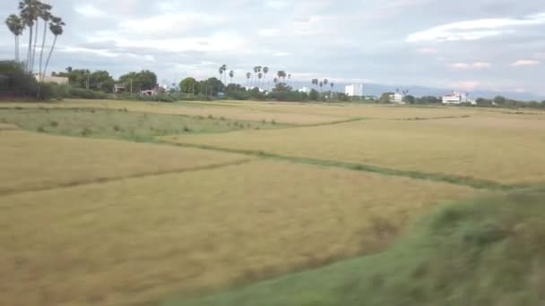 Indian Train Journey Stock Video Koleje Indyjskie — Wideo stockowe