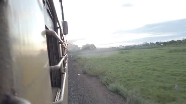 Indian Train Journey Stock Footage Indian Railways — Stock Video