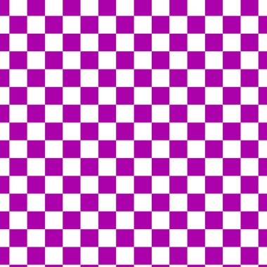 Soyut Koyu Mor ve Beyaz Satranç Tahtası Geçmişi. Damalı tahta deseninde Renk Kareleri. Çok boyutlu satranç tahtası çizimi.