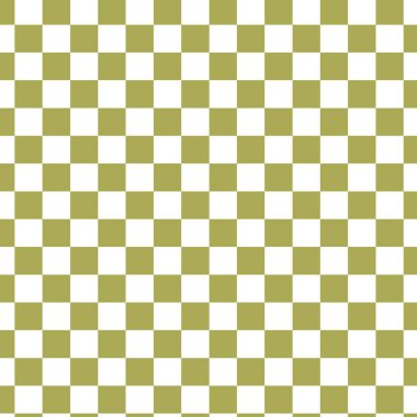 Soyut zeytin yeşili ve beyaz satranç tahtası arkaplanı. Damalı tahta deseninde renk kareleri. Çok boyutlu satranç tahtası çizimi.