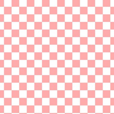 Soyut Bebek Pembesi ve Beyaz Satranç Tahtası Geçmişi. Damalı tahta deseninde Renk Kareleri. Çok boyutlu satranç tahtası illüstrasyonu.