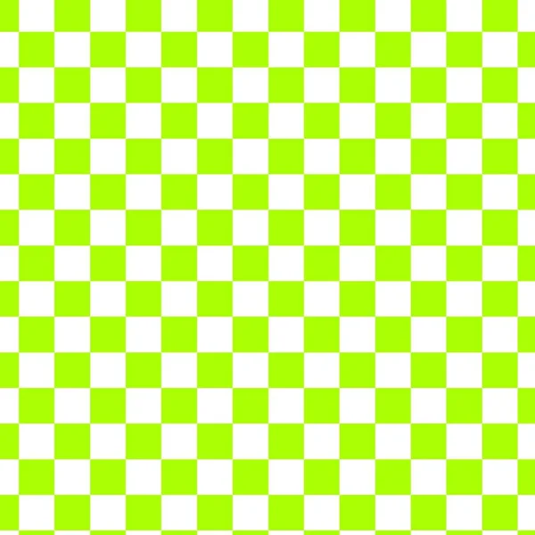 Abstraktes Hellgrünes Und Weißes Schachbretthintergrund Farbige Quadrate Einem Schachbrettmuster Mehrdimensionale — Stockfoto