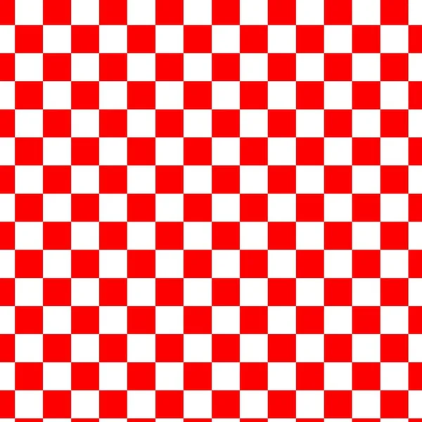 Abstract Red White Chess Board Background Color Squares Checkerboard Pattern — Stock Photo, Image