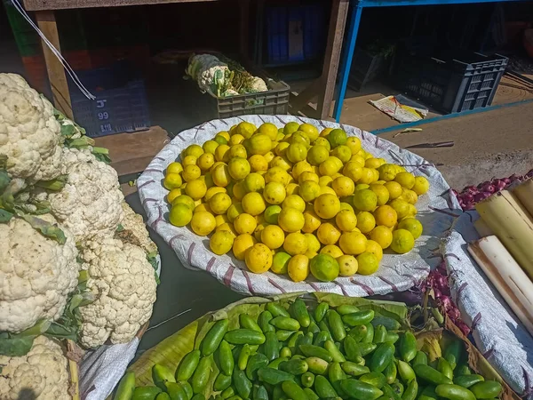 Toda Gentileza Dos Vegetais Que Vendem Mercado Bazar Local Chennai — Fotografia de Stock