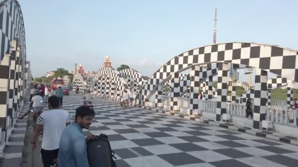 Chennai India July 30Th 2022 Chennai Napier Bridge Has Been — Vídeo de stock