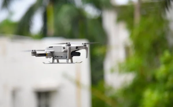 Chennai India 2022 Október Drone Dji Mavic Mini Repülő Közelkép Jogdíjmentes Stock Képek