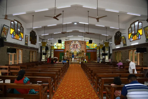 Chennai India October 5Th 2022 Seashore Anthony Shrine Church View — Stock Photo, Image