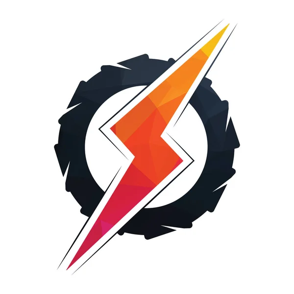 Projekt Logo Opony Śruby Speed Tires Koncepcja Logo Grzmotu — Wektor stockowy