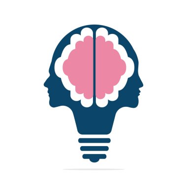 Ampul şeklinde insan yüzü ve beyni. Erkek, dişi. İkisi de ampul şeklinde..