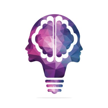 Ampul şeklinde insan yüzü ve beyni. Erkek, dişi. İkisi de ampul şeklinde..