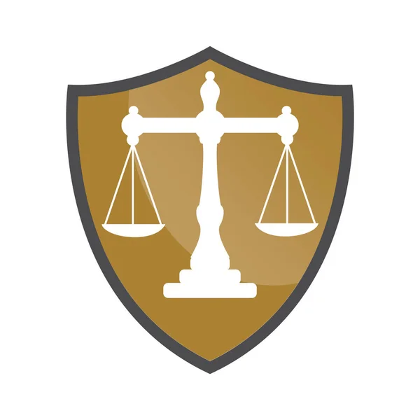 Law Balance Avocat Monogram Logo Design Conception Logo Balance Liée — Image vectorielle