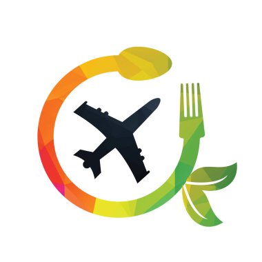 Taze podyum gıda logosu tasarımı. Gıda Düzlemi logo tasarım şablonu.