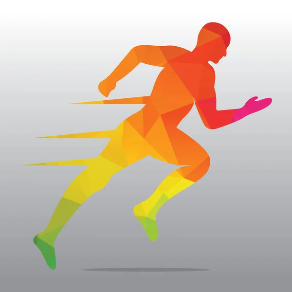 Conception Vectorielle Logo Course Marathon Courir Homme Vecteur Symbole — Image vectorielle