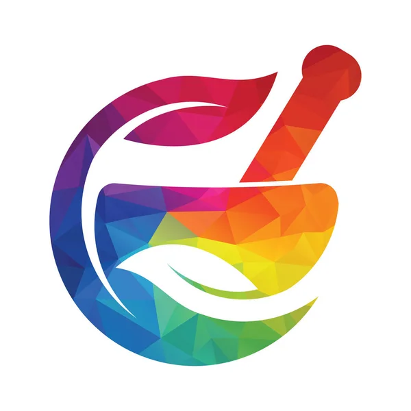 Eczane Konsepti Logo Tasarımı Organik Tıp Suç Logosu — Stok Vektör
