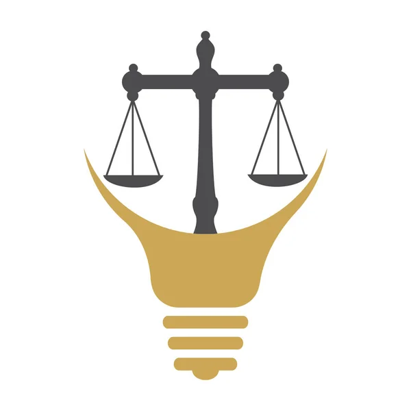 Jogi Logó Vektor Bírósági Mérleggel Jog Bíróság Igazságszolgáltatás Vállalkozások Logó — Stock Vector