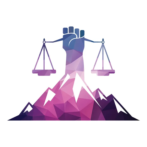 Eğitim Hukuku Dengesi Avukat Monogram Tasarımı Hukuk Firması Açık Kitap — Stok Vektör