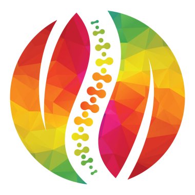 Kayropraktik Logo Tasarım Vektörü çizimi. Omurga bakımı organik logo.