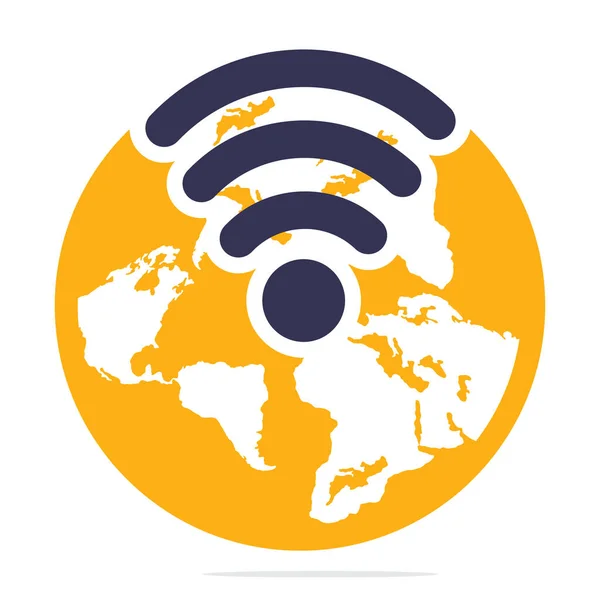 Форма Глобуса Знак Шаблон Логотипу Світового Сигналу — стоковий вектор