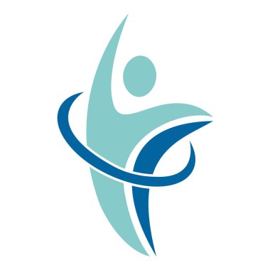 Human athlete in motion who crosses finish line and breaks through ribbon isolated logo vector.