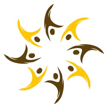 Colorful Circle United Community Logo. teamwork And Community Logo template.