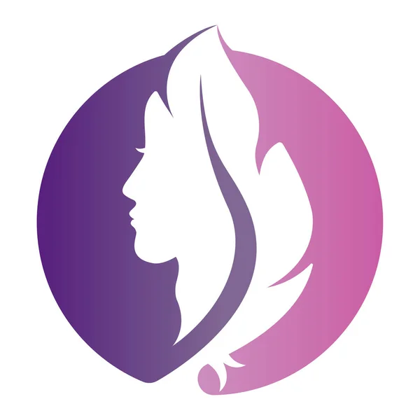 柔美标志模板设计矢量 Spa Salon Logo Template — 图库矢量图片