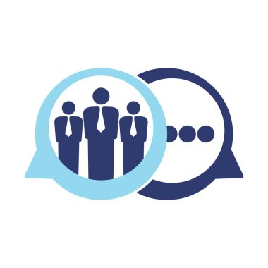 Business Chat Concept Logo Tasarımı. Sosyal Sohbet Logo Vektörü Tasarımı.