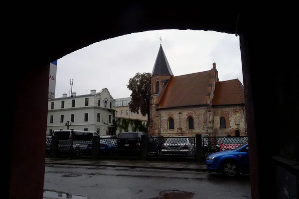 Gotische Kirche Der Gertrud Der Altstadt Von Kaunas Litauen Eine — Stockfoto